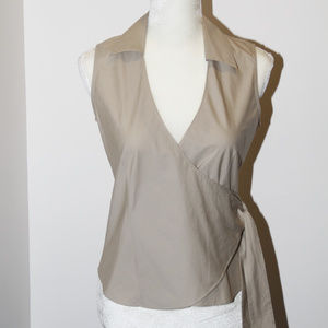 Banana Republic beige sleeveless blouse size S